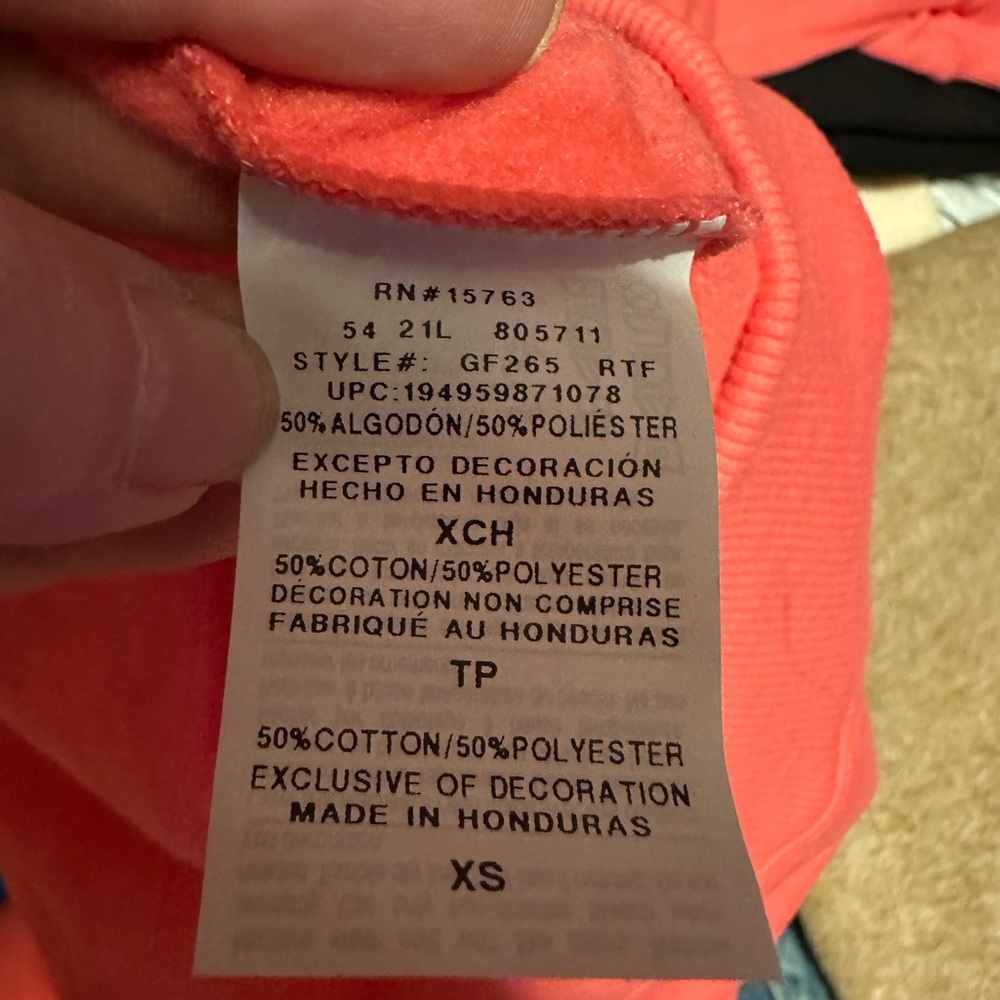 NWT Champion Powerblend Coral Drawstring Hooded Sweatshirt Womens Unisex Size XS - Picture 5 of 7